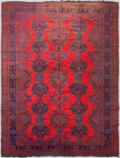 10x13 Antique Turkish Oushak Rug Geometric Hand-Knotted 312cmx401cm c.1930