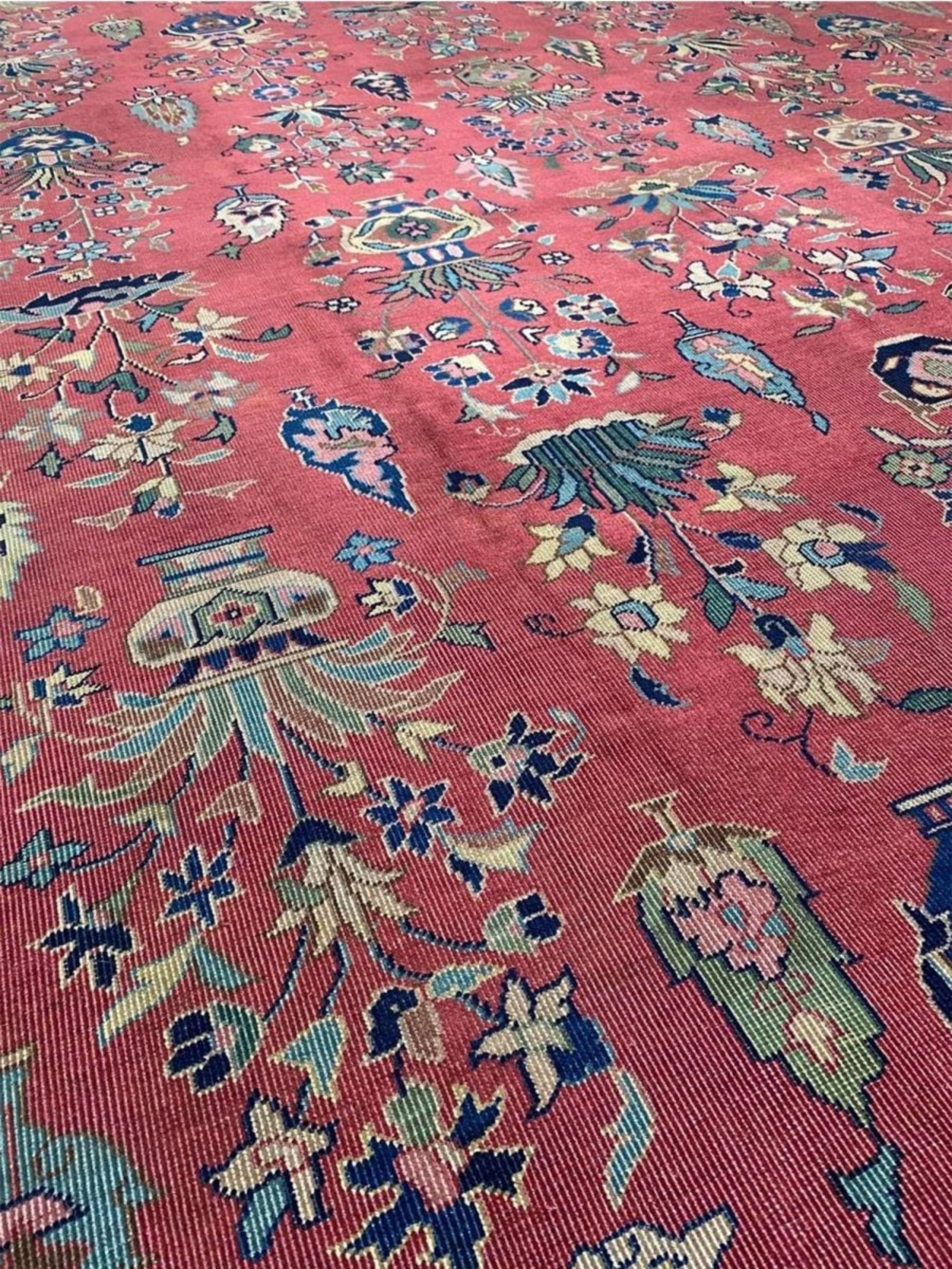 10x13 Hand Knotted Antique Turkish Sparta Area Rug For Sale 5