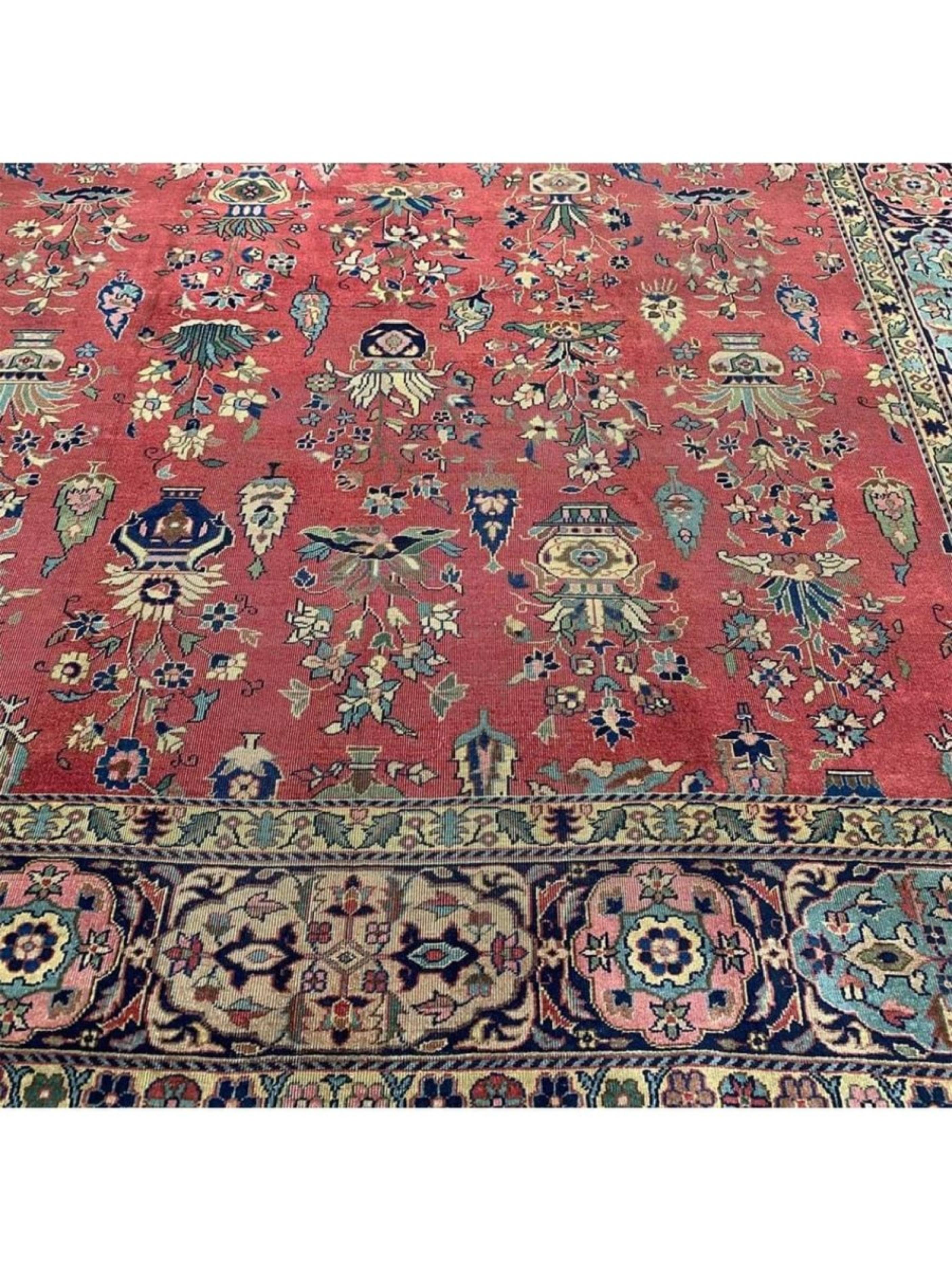 Other 10x13 Hand Knotted Antique Turkish Sparta Area Rug For Sale