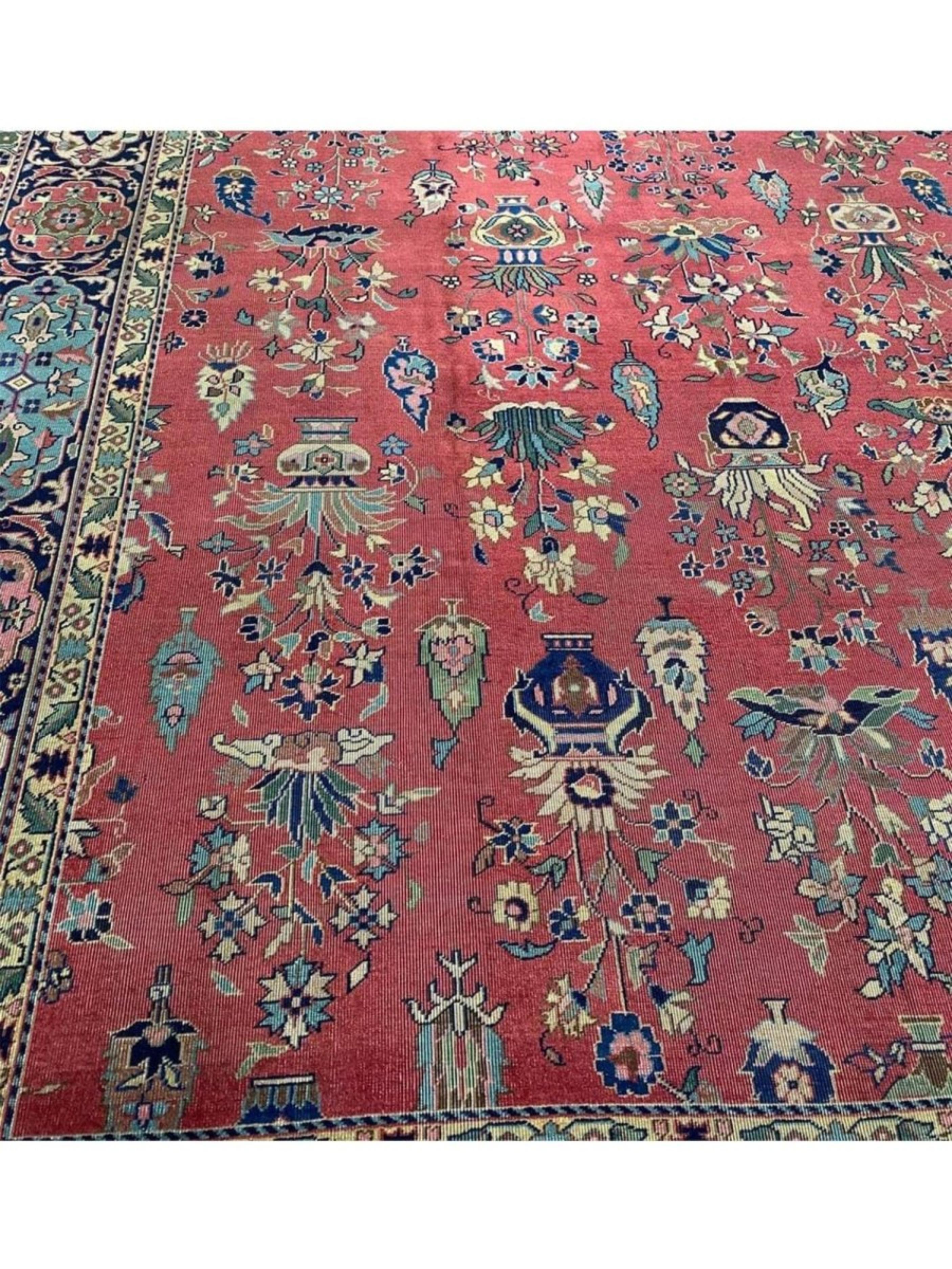 10x13 Hand Knotted Antique Turkish Sparta Area Rug In Good Condition For Sale In Dallas, TX