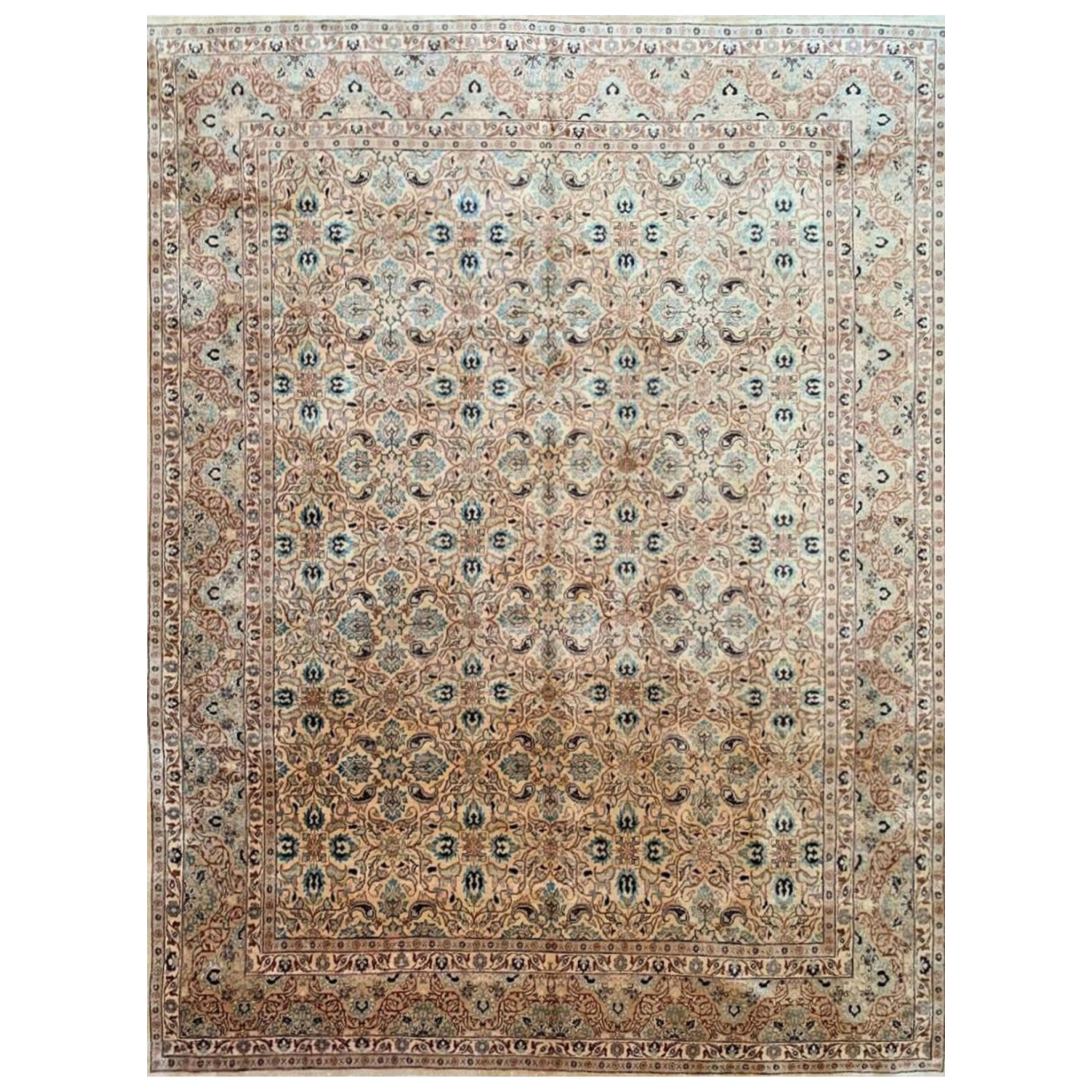 10x13 Hand Knotted Old Kashan Area Rug