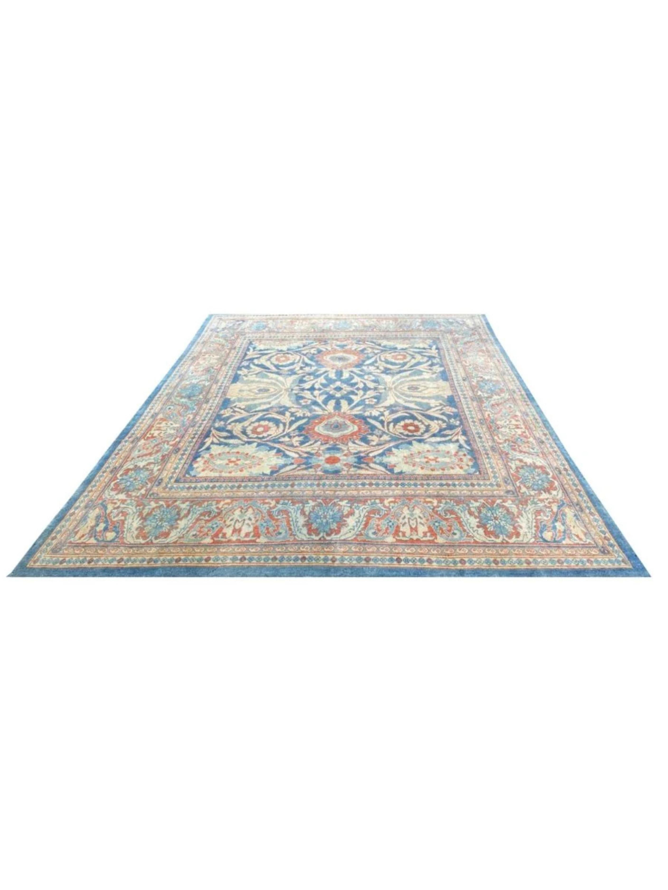 10x13 Hand-Knotted Old Persian Sultanabad Area Rug For Sale 7