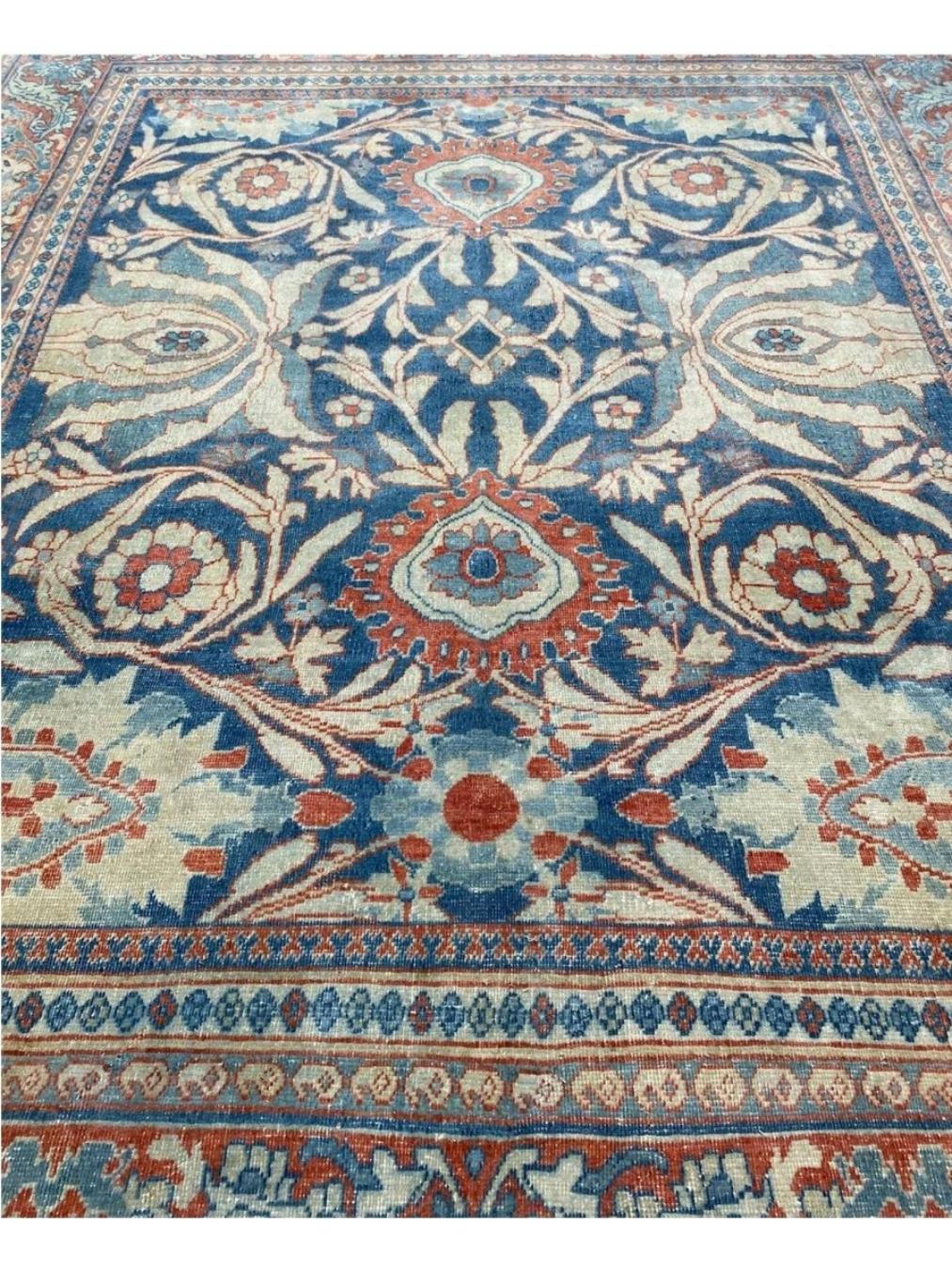 10x13 Hand-Knotted Old Persian Sultanabad Area Rug For Sale 3