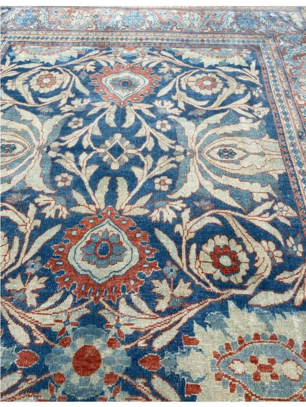 10x13 Hand-Knotted Old Persian Sultanabad Area Rug For Sale 4