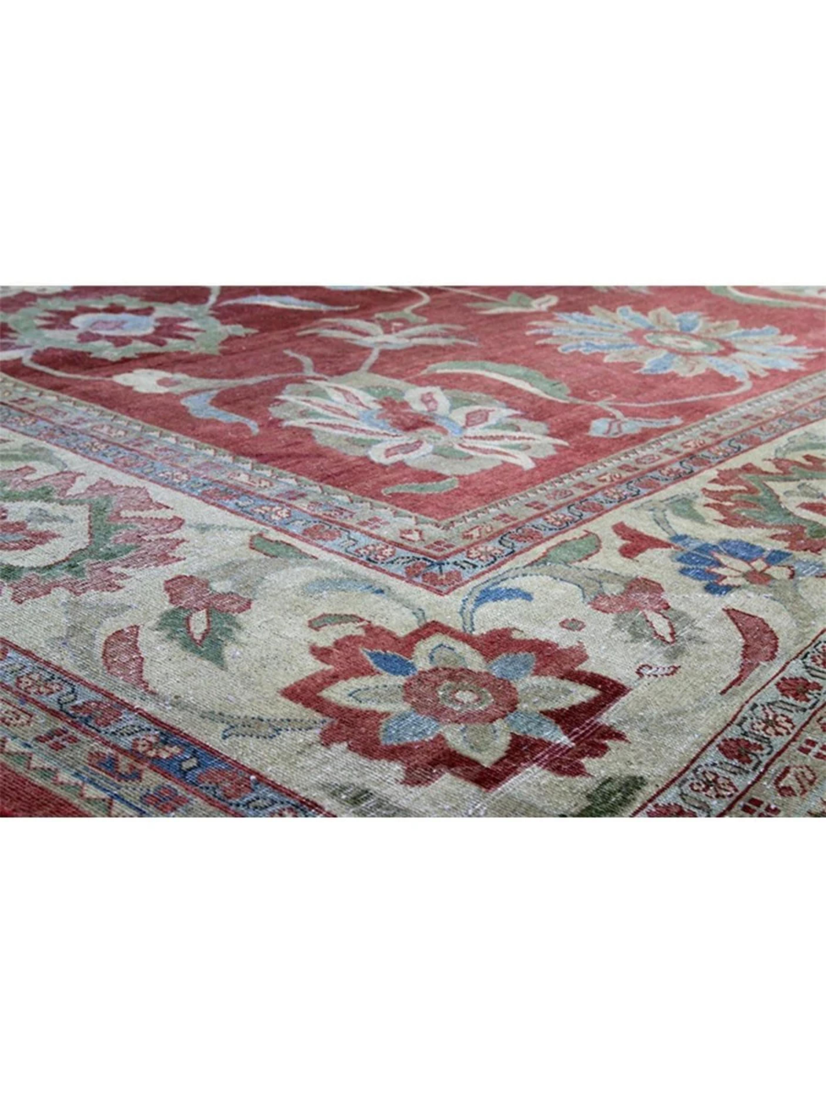 10x13 Hand Knotted Sultanabad Area Rug Anudado a mano en venta