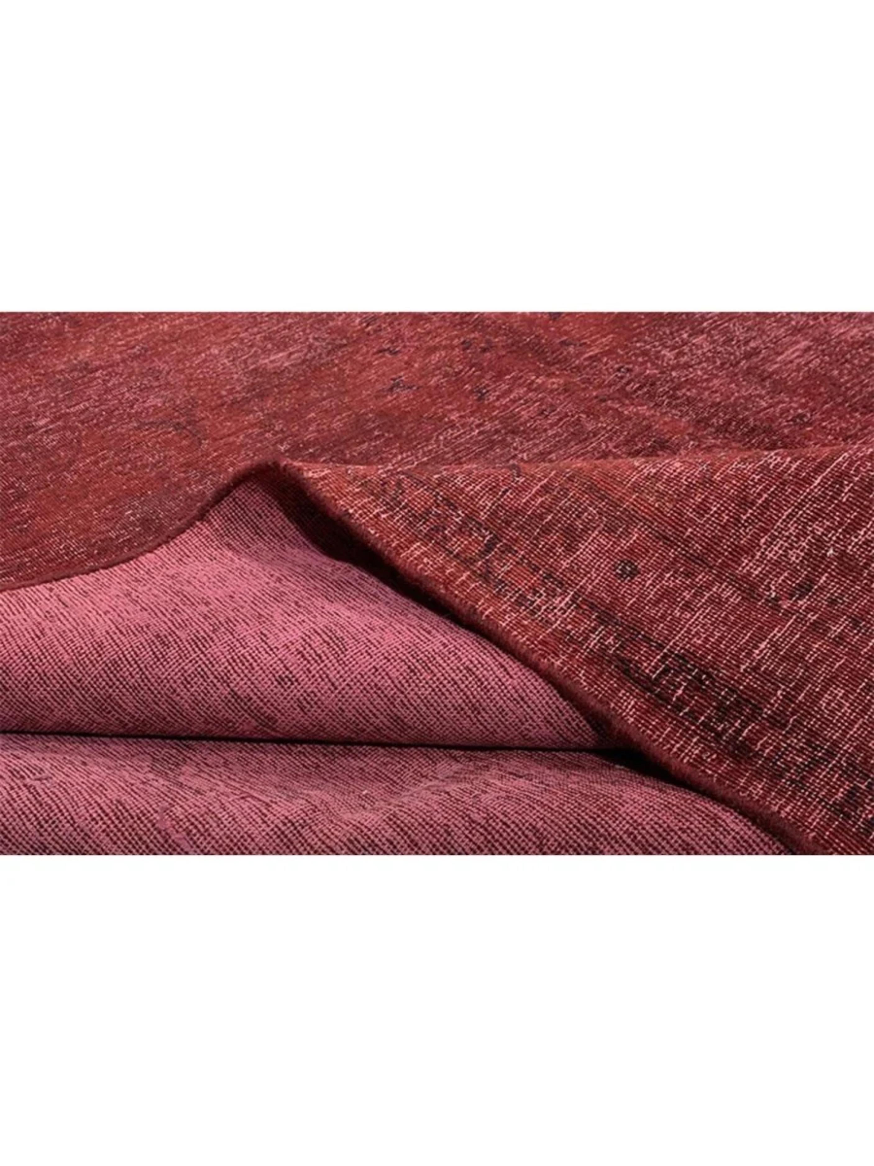 Other 10x13 Hand -Knotted Vintage Distressed Overdyed Area Rug For Sale