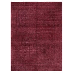 10x13 Hand -Knotted Vintage Distressed Overdyed Area Rug
