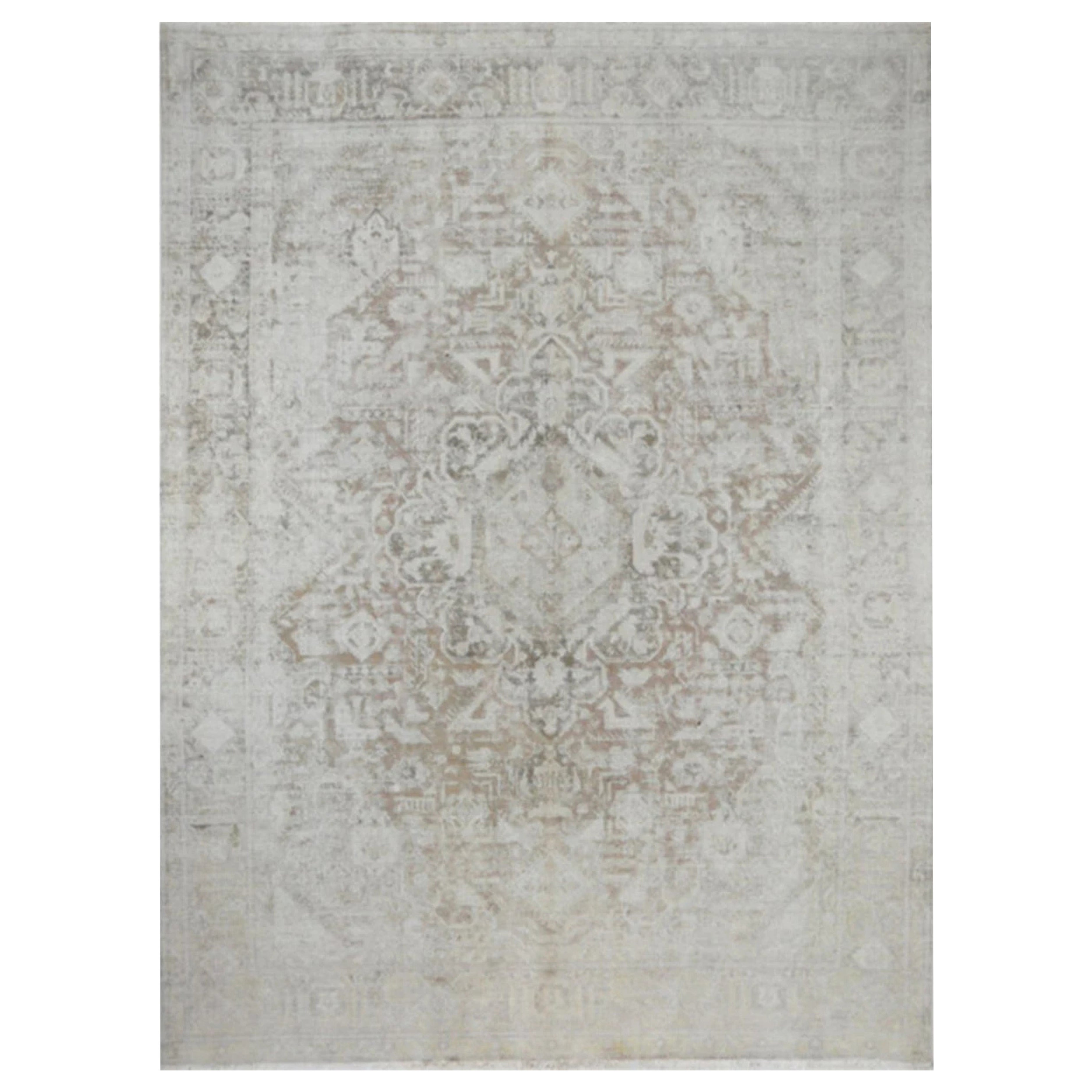 10x13 Handgeknüpfter Vintage-Distress-Tabriz-Teppich im Angebot