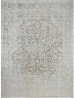 10x13 Hand-Knotted Vintage Distressed Tabriz Area Rug