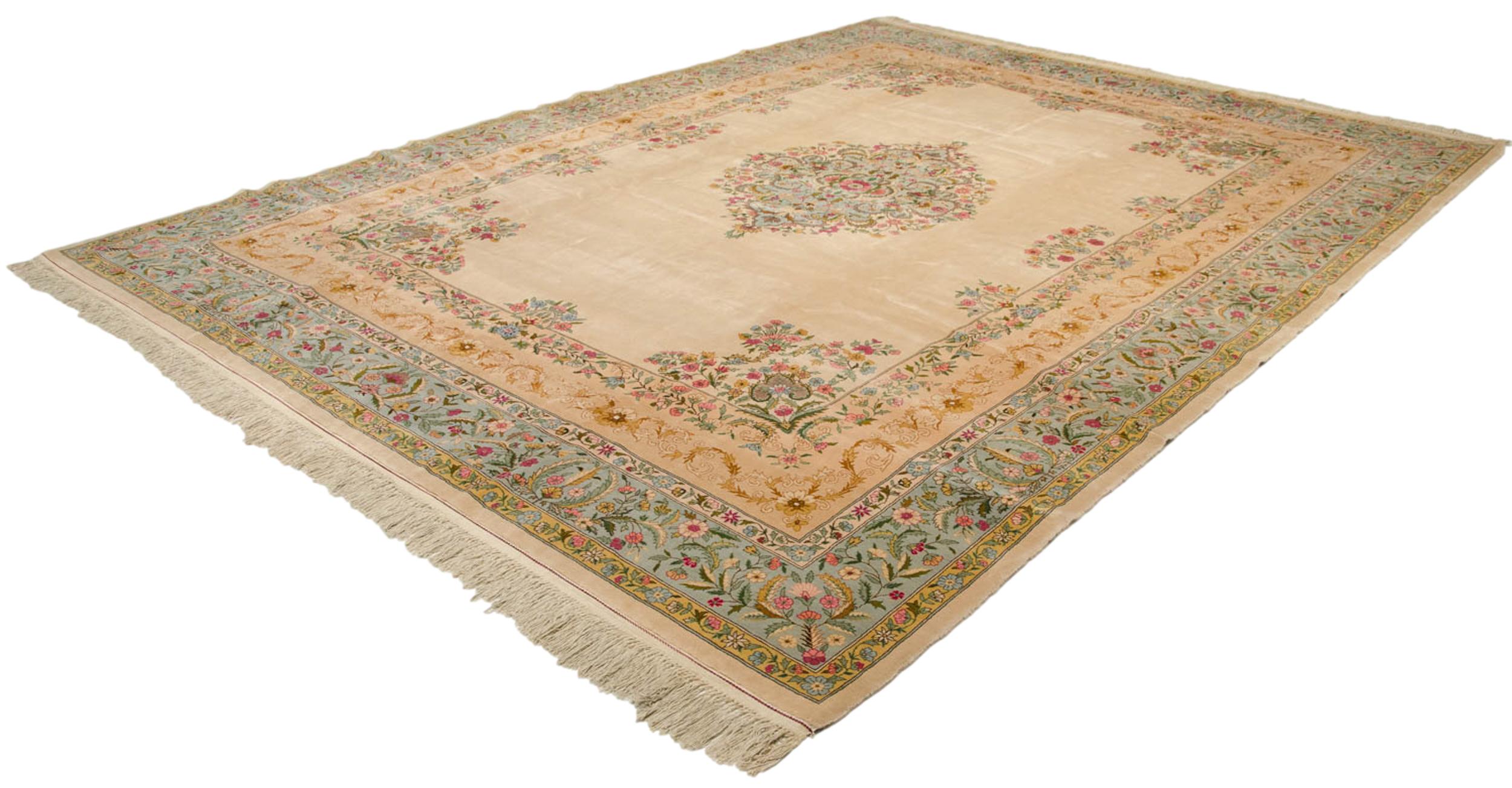 Vintage Fine Bulgarian Kerman Design Carpet For Sale 3