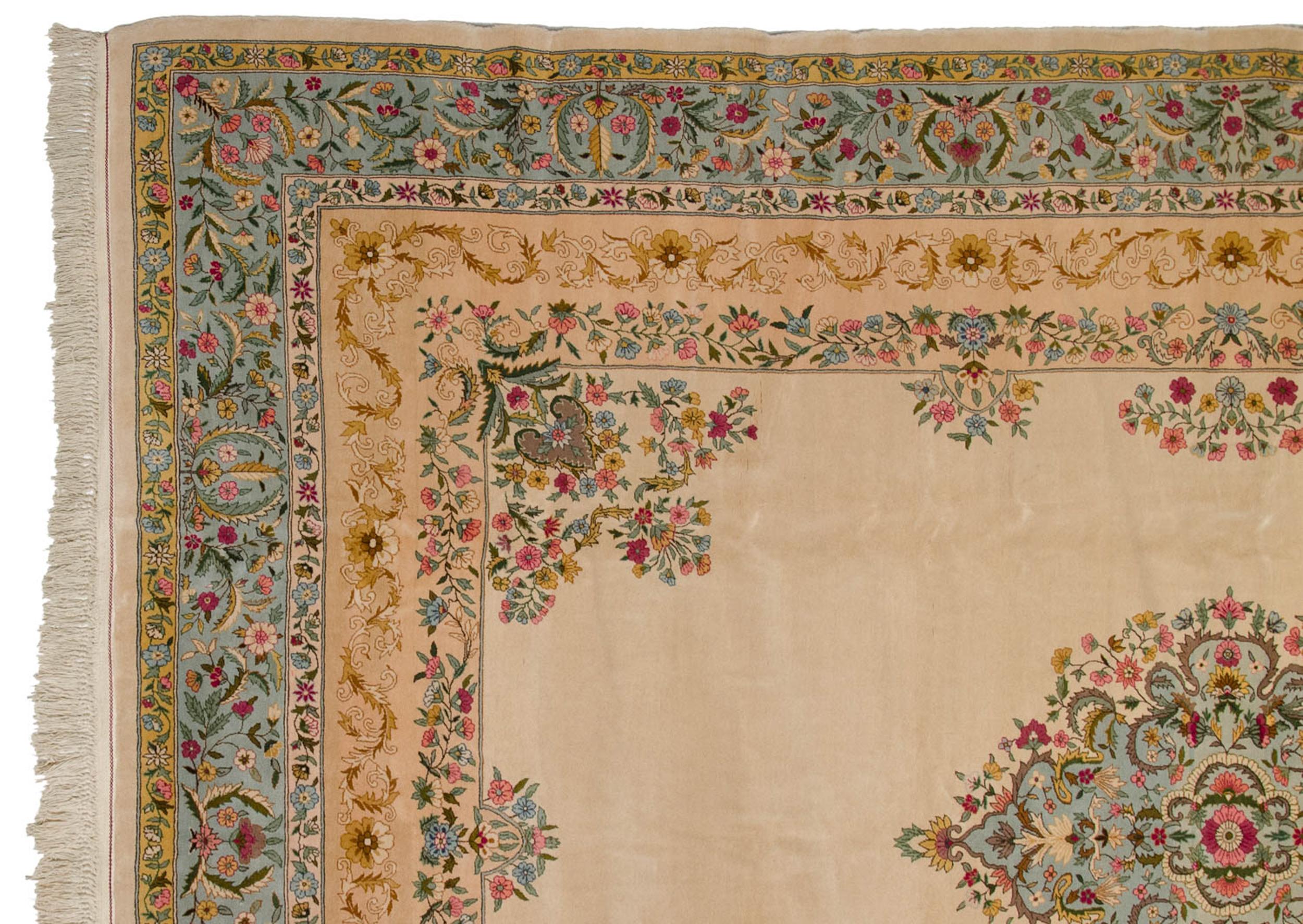 Other Vintage Fine Bulgarian Kerman Design Carpet For Sale