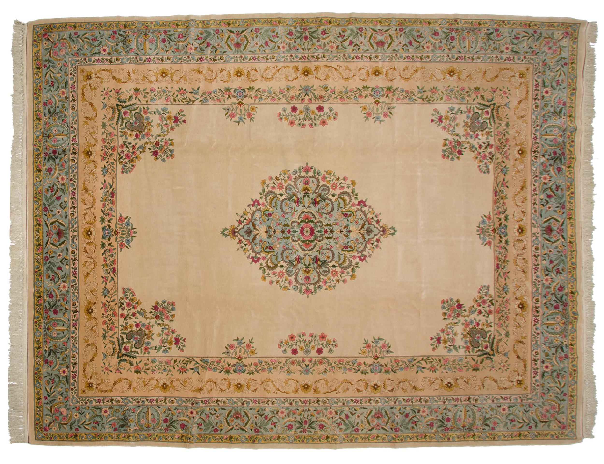 20th Century Vintage Fine Bulgarian Kerman Design Carpet For Sale