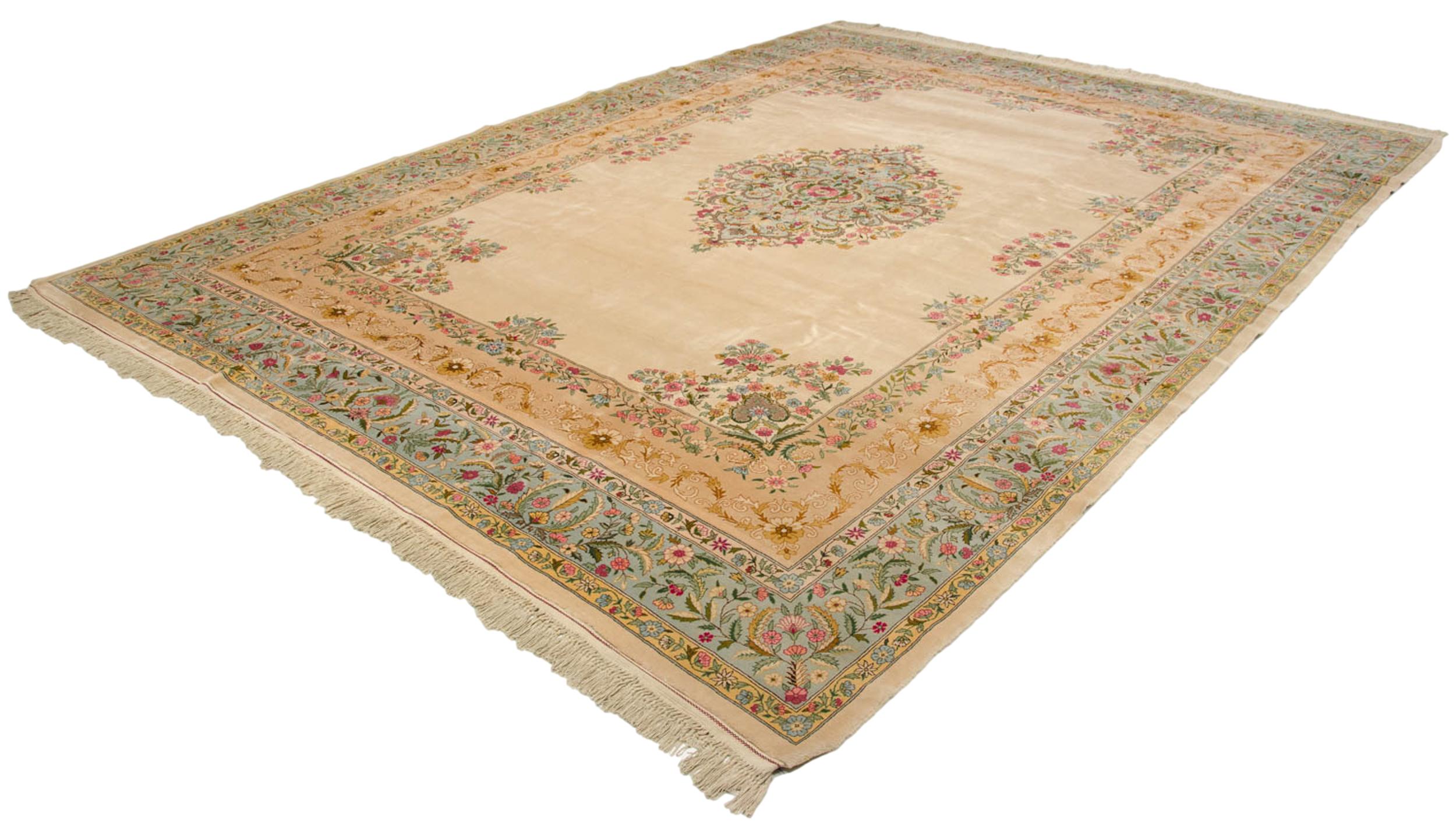 Vintage Fine Bulgarian Kerman Design Carpet For Sale 2