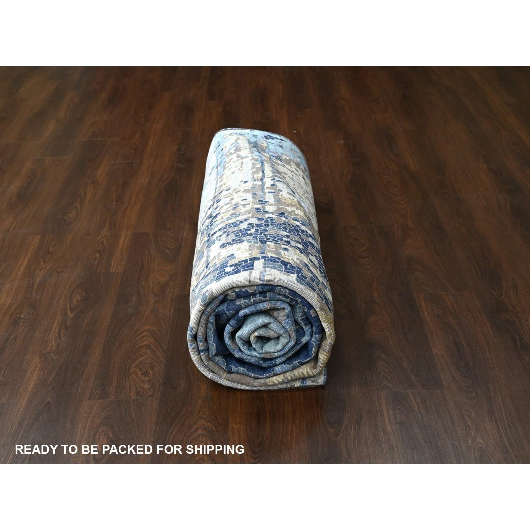 Tappeto in lana e seta annodato a mano 10'x13'10