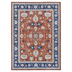 10'x13'10" Honey Brown, Antiqued Peshawar Heriz, Hand Knotted Pure Wool Rug