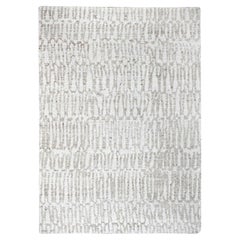 10'x13'10" Ivory Minimalist Swedish Design Hand Knotted Pure Wool Oriental Rug