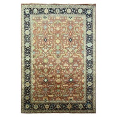 10'x13'10" Rust Red Heriz All Over Design Soft Pile Hand Knotted Pure Wool Rug