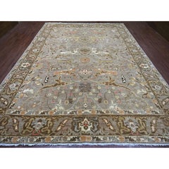 10'x13'2" Gray Peshawar with Bijar Garus Design Hand Knotted Wool Oriental Rug