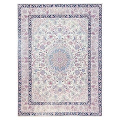 10
x13
2" Avorio Vintage Sino Tabriz Pulito e morbido Tappeto in pura lana annodato a mano