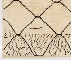 Tappeto marocchino contemporaneo 10x14 ft. 100% lana naturale non tinta, opzioni personalizzate AV One
