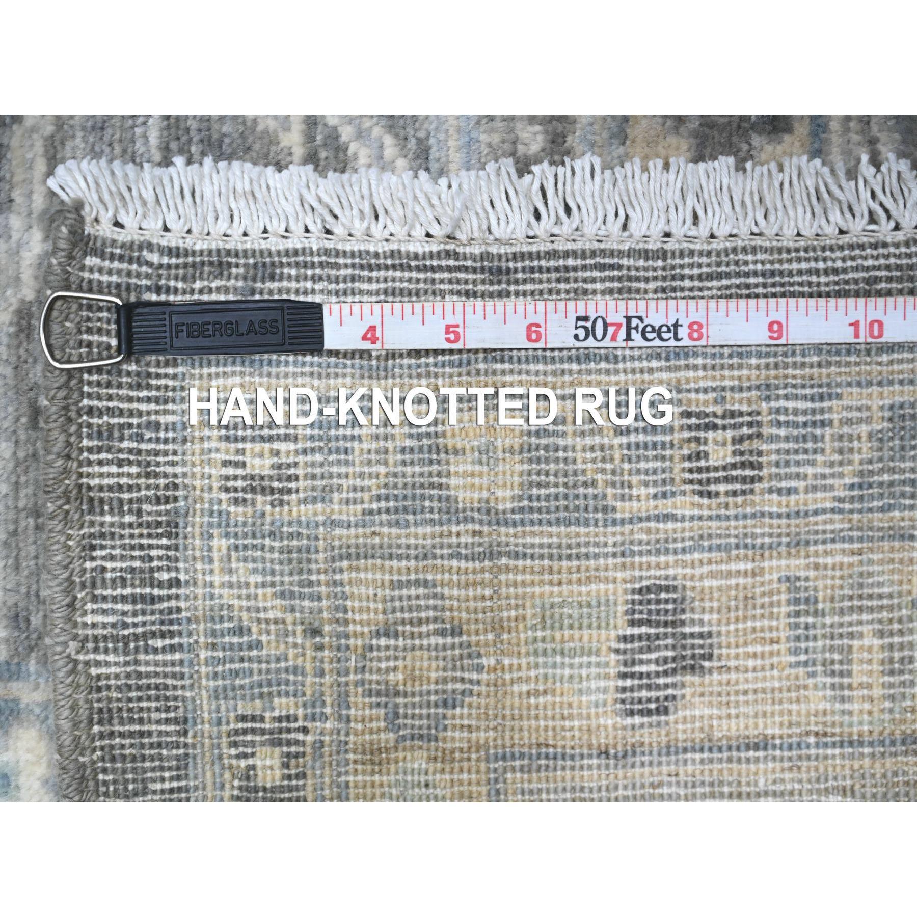 Tapis oriental noué à la main Kendall gris anthracite Peshawar Mahal Design 10'x13'6