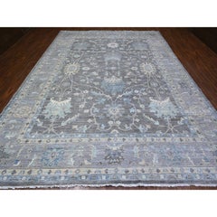 10'x13'6" Kendall Charcoal Gray Peshawar Mahal Design Hand Knotted Oriental Rug