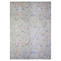 10'x13'6" Lexicon Ivory Birds of Paradise Peshawar Wool Hand Knotted Rug