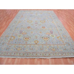10'x13'6" Mirage Gray, Sultanabad Reimagined 100% Wool Hand Knotted Oriental Rug