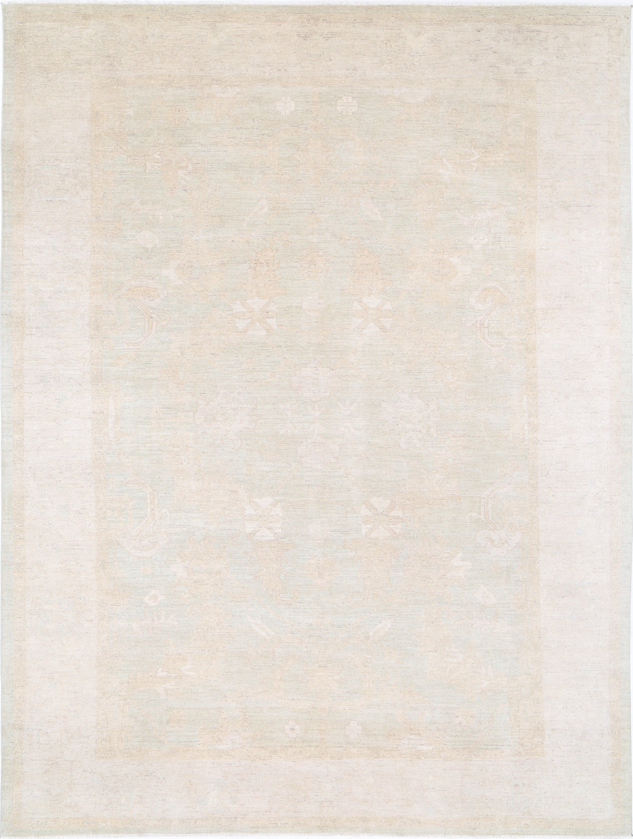 10x13.7 ft Tappeto tradizionale annodato a mano per il soggiorno. Tappeto 100% lana