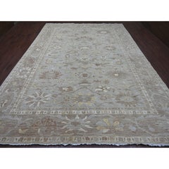 10'x13'7" Light Gray Peshawar with Ziegler Mahal Design Hand Knotted Wool Rug