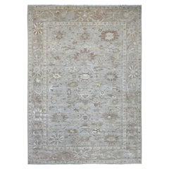 10'x13'7" Light Gray Peshawar with Ziegler Mahal Design Hand Knotted Wool Rug