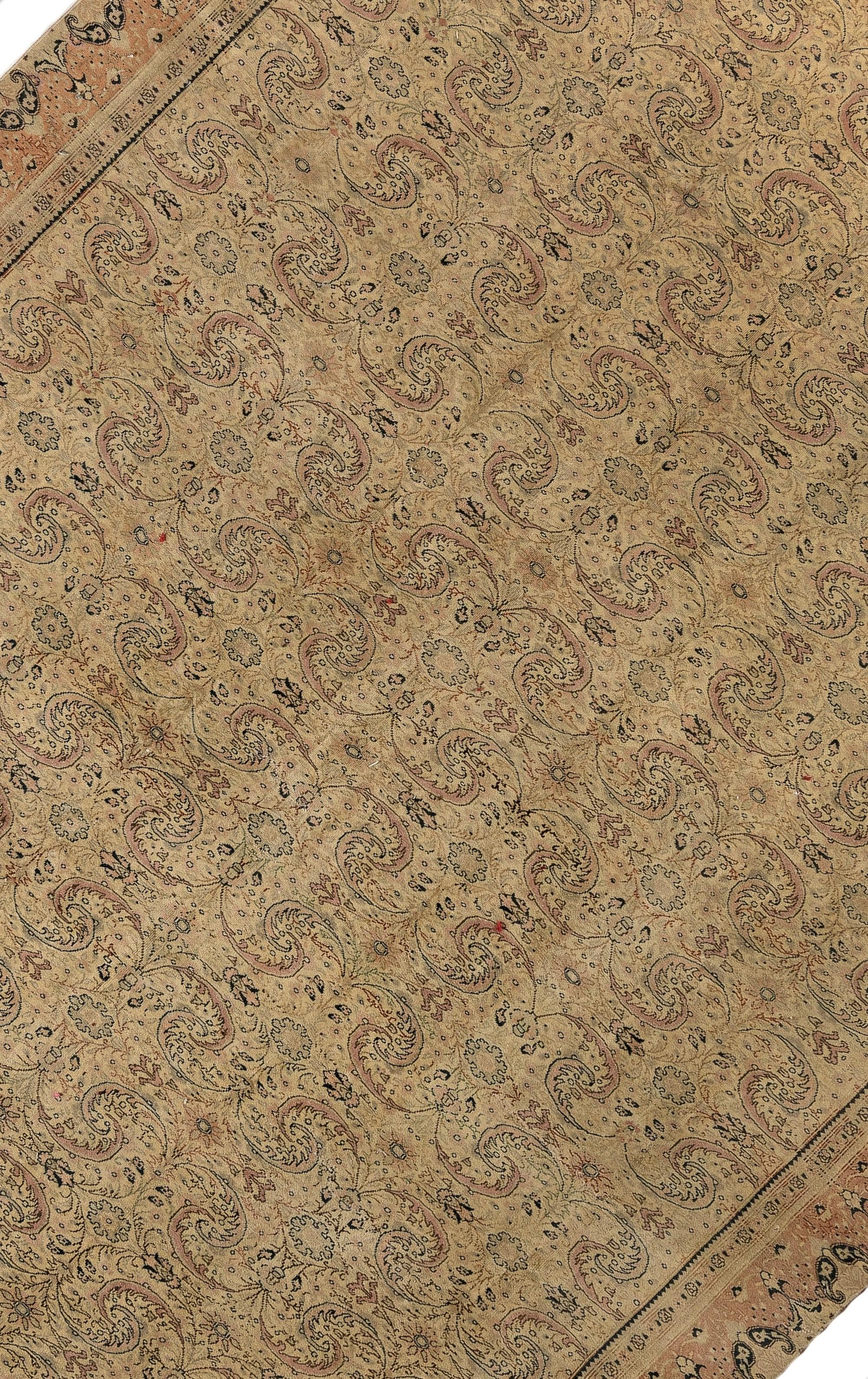 20th Century 10x13.7 Ft Very Fine Vintage Turkish Sivas Rug, Wool Carpet, Floor Covering For Sale