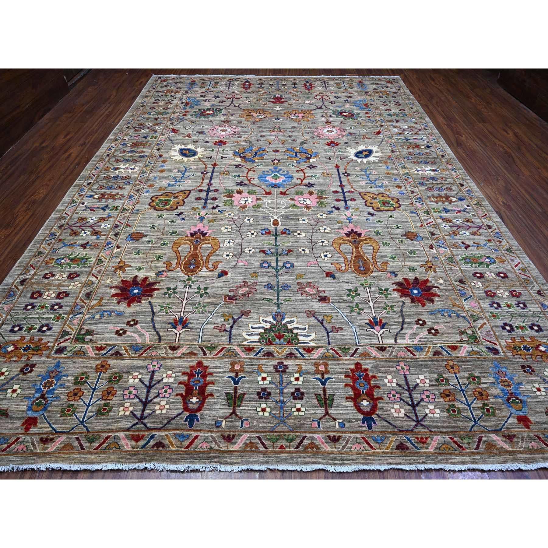 This is a truly genuine one-of-a-kind Afghan Sultani All Over Floral Pattern, Hand Knotted, Pure Wool, Oriental Rug. It has been Knotted for months and months in the centuries-old weaving craftsmanship techniques by expert artisans.
Primary