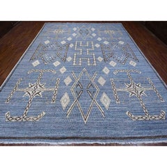 10'x13'9" Air Force Blue Peshawar With Berber Influence Oriental Rug