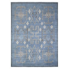 10'x13'9" Air Force Blue Peshawar With Berber Influence Oriental Rug