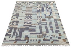 10x14 Abstract Urban Nomad: Modern Moroccan Style Handmade Wool Rug