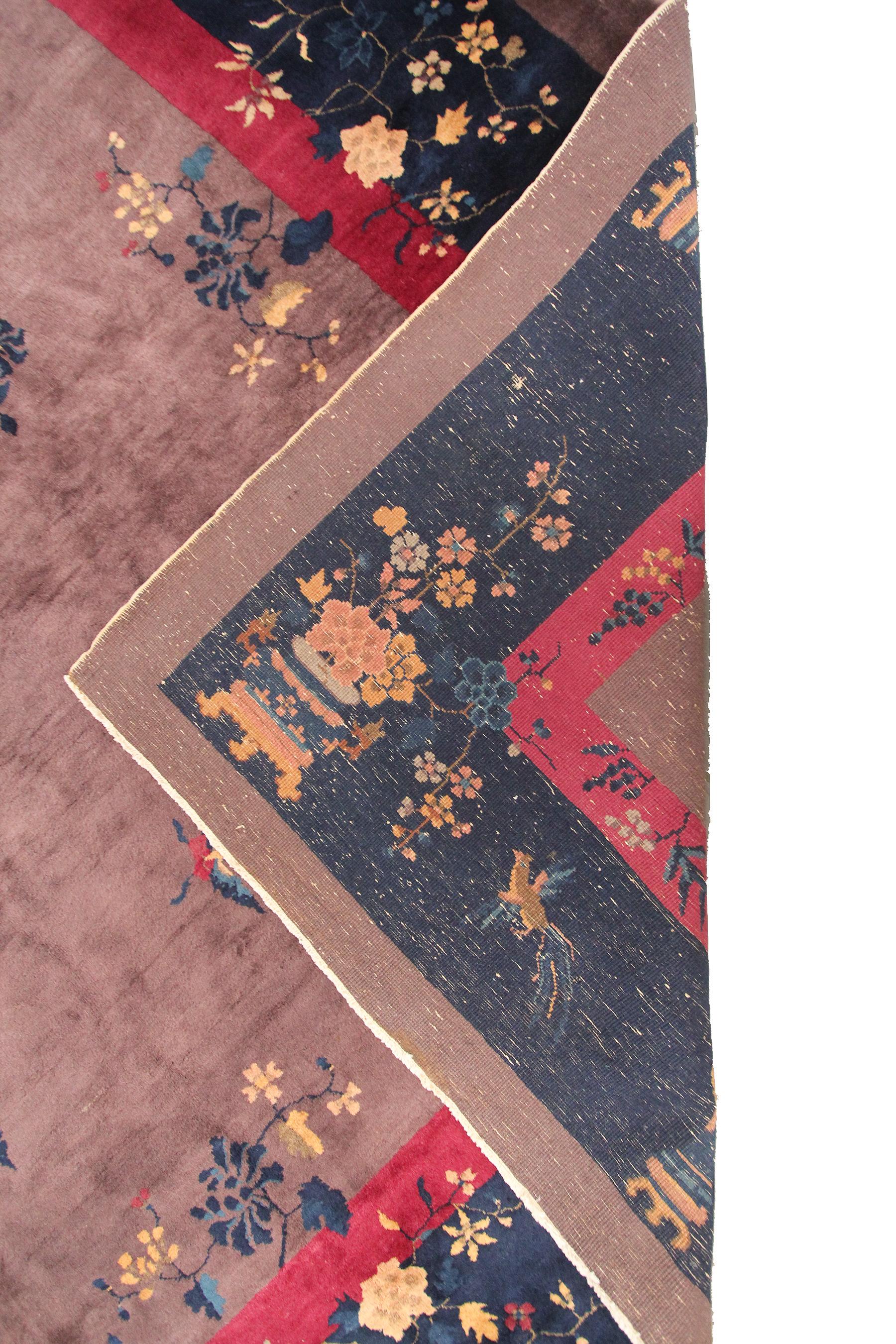 10x14 Antiker Art Deco Teppich Antiker Chinesischer Teppich Antiker Walter Nichols Teppich 1920 im Angebot 5