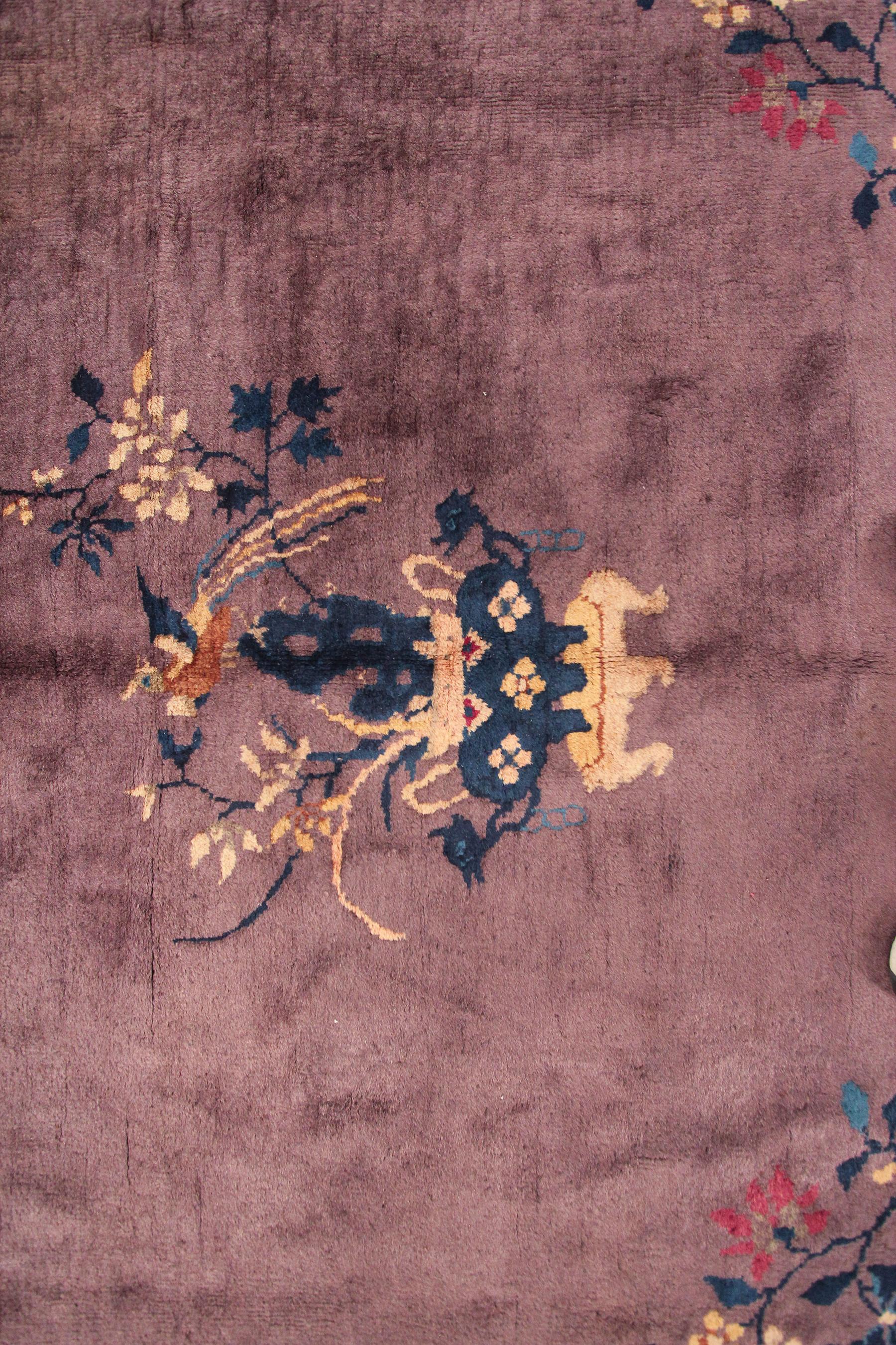 10x14 Antiker Art Deco Teppich Antiker Chinesischer Teppich Antiker Walter Nichols Teppich 1920 im Angebot 1