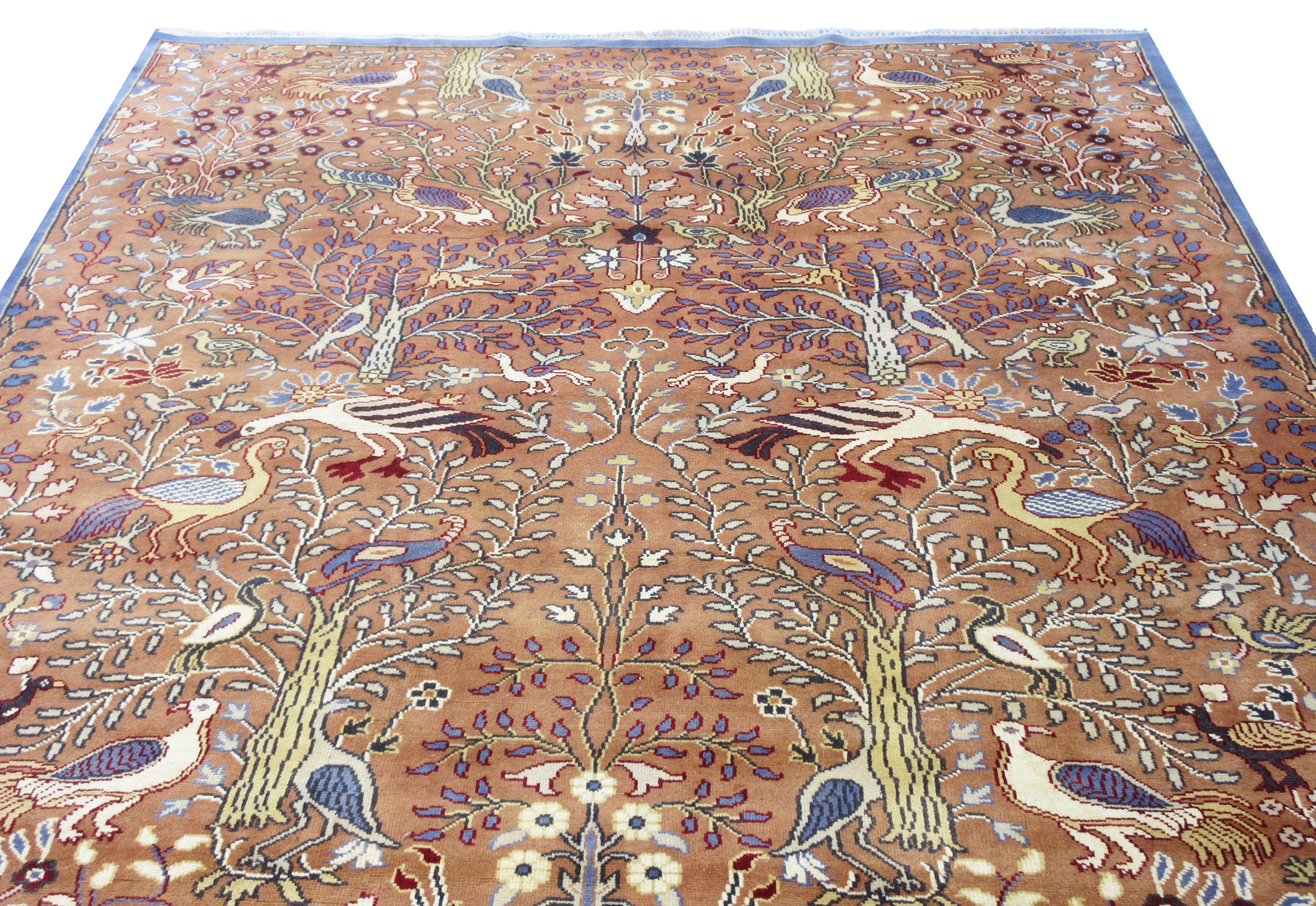 Indien Tapis à motif d'oiseaux en vente