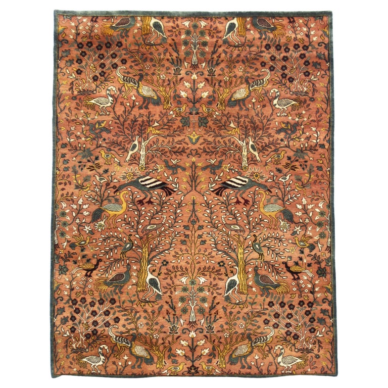Birds Design Rug For Sale at 1stDibs
