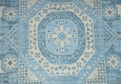 10x14 Blue Persian Mamluk Oushak Hand knotted Wool Rug ( JC- 13807)