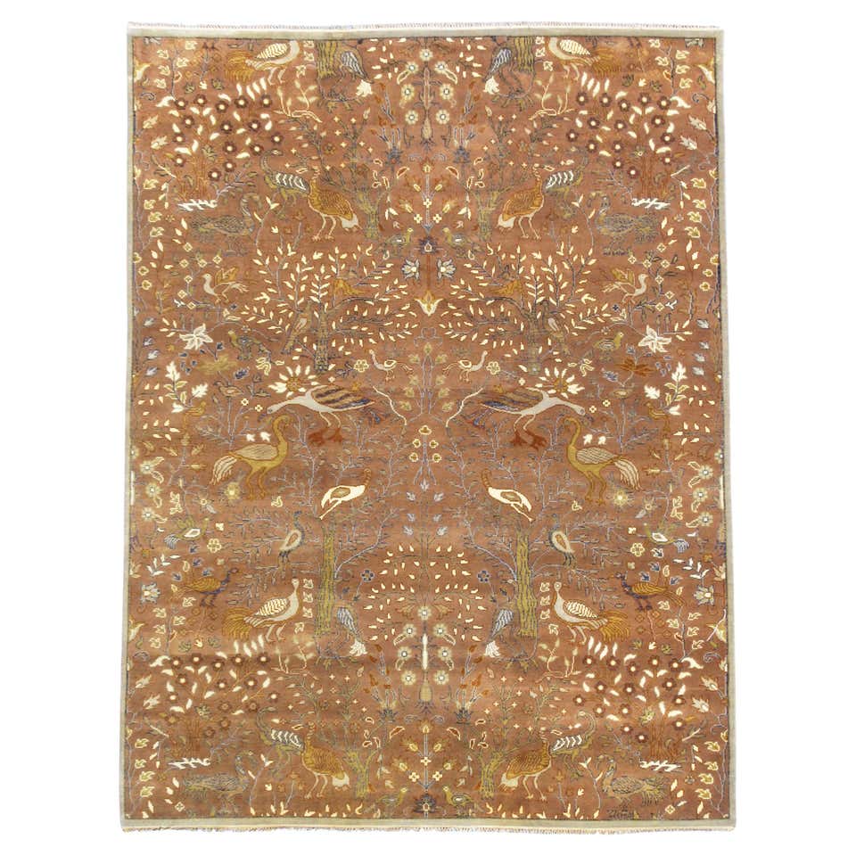 Modern Brown Textured Rug For Sale at 1stDibs