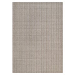 10'x14' Brown Stripes Design Salt and Pepper Effect Hand Loomed Pure Wool Rug