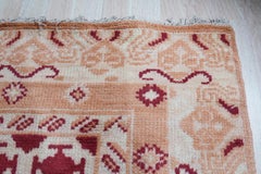 10x14 Coral Hand-Knotted Wool Linked Rosettes Geometric Modern Carpet Rug
