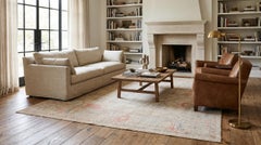 10x14 Ethereal Blush & Cream Modern Oushak Style Wool Area Rug
