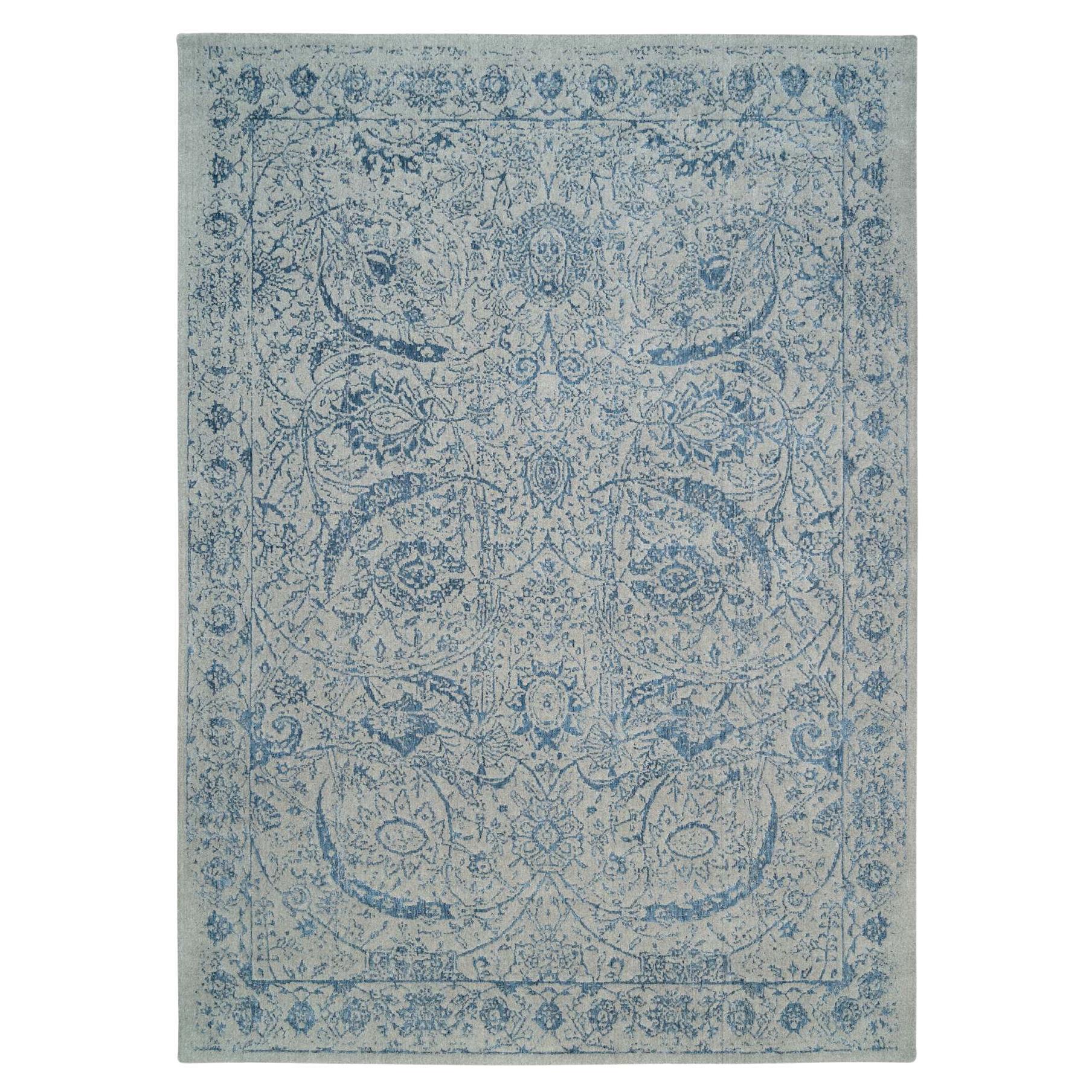 10'x14' Fine Jacquard Wool and Plant Based Silk Hand Loomed Gray Rug