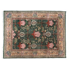10'x14' Forest Green Art Deco Inspired Rug