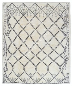 Tapis "Tulu" marocain contemporain en laine berbère 10x14 Ft. Options sur-mesure disponibles