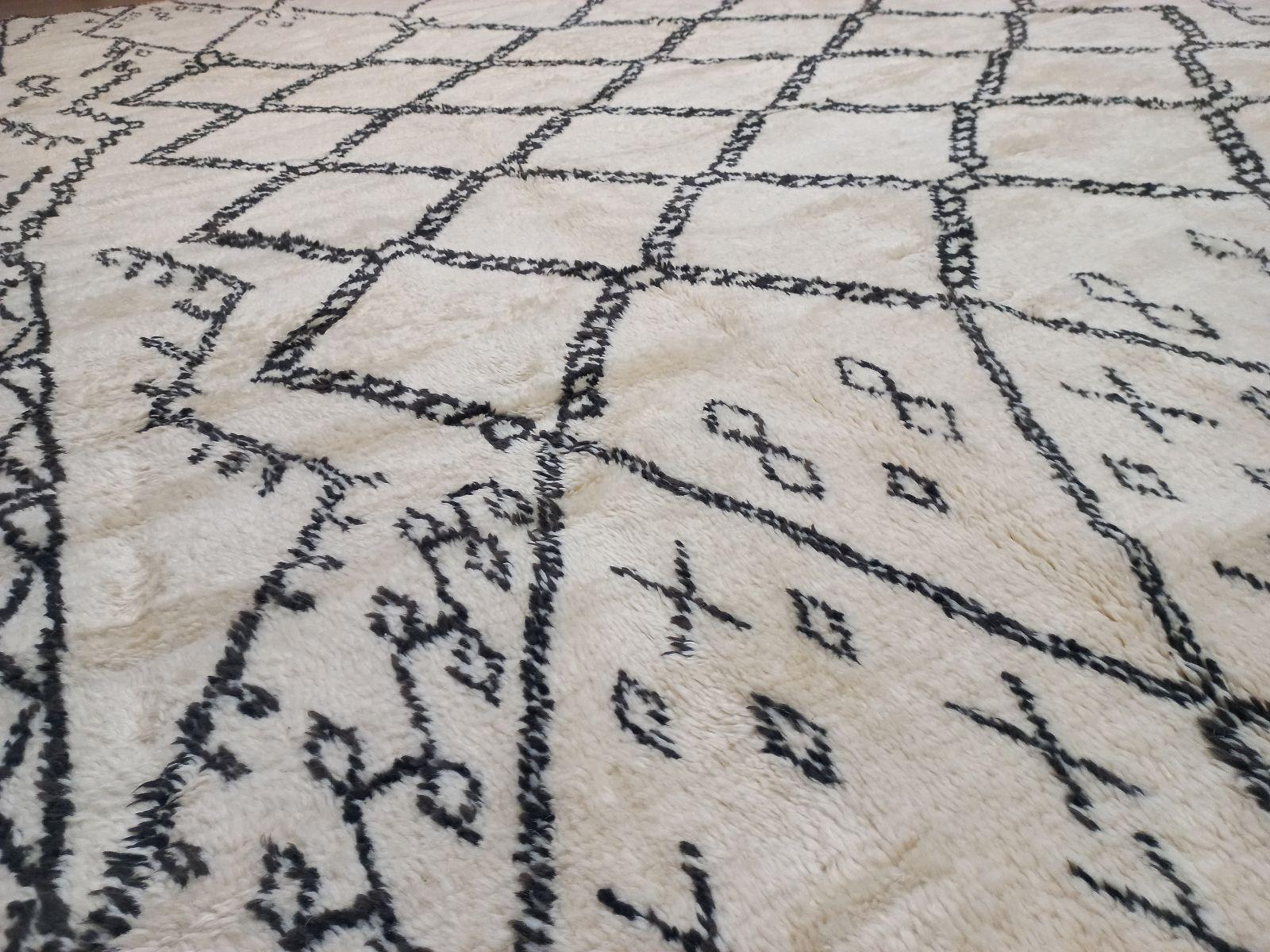 10x14 Ft Contemporary Moroccan Berber Wool 
