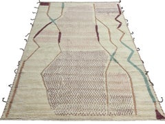 10x14 Ft Handknotted Moroccan Berber Style Rug. 100% Wool. Custom Size Available